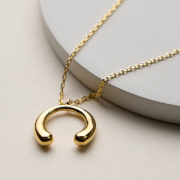 Gold Dipped Horseshoe Necklace
