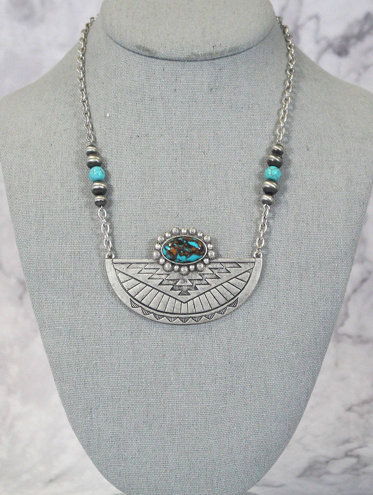 Turquoise Aztec Necklace