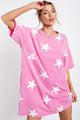 Bubblegum Star Washed Tunic Dress