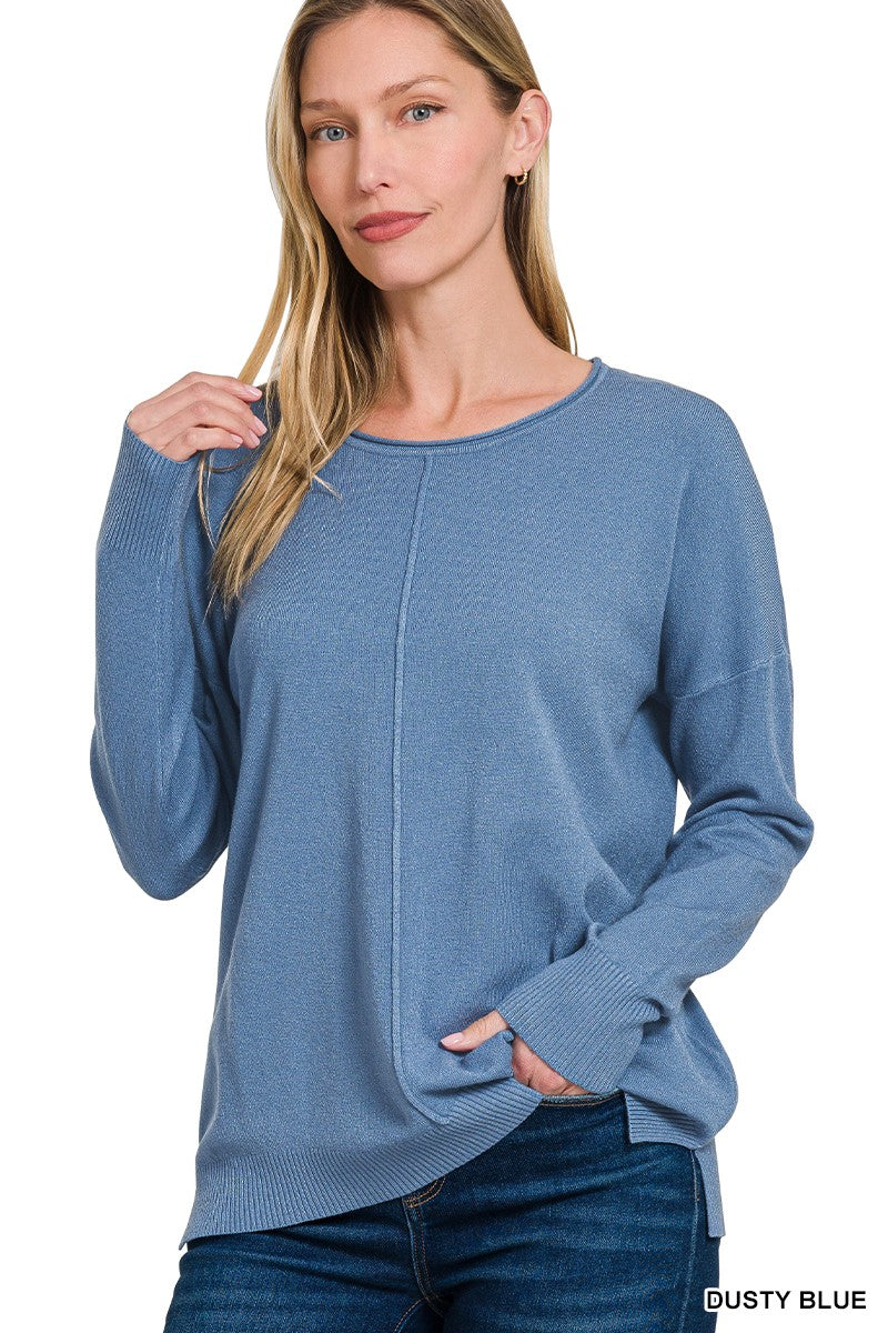Forever Soft Sweater in Dusty Blue (REG)