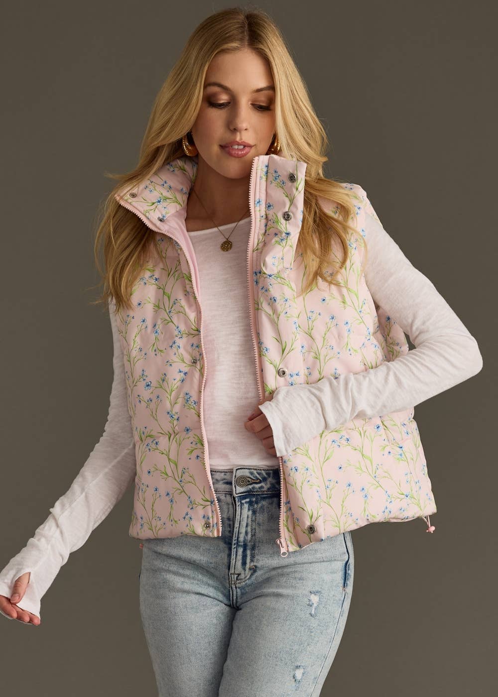 Pink Floral Vest (REG)