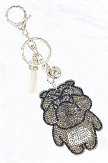 Bulldog Sparkle Keychain