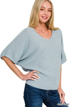 Short Sleeve Dolman Top in Blue Grey (REG)