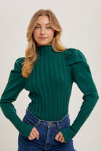 Pauline Mock Neck Top in Green (REG)