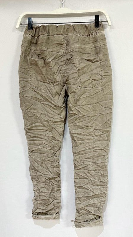 Crinkle Jogger Pants in Mocha (REG)