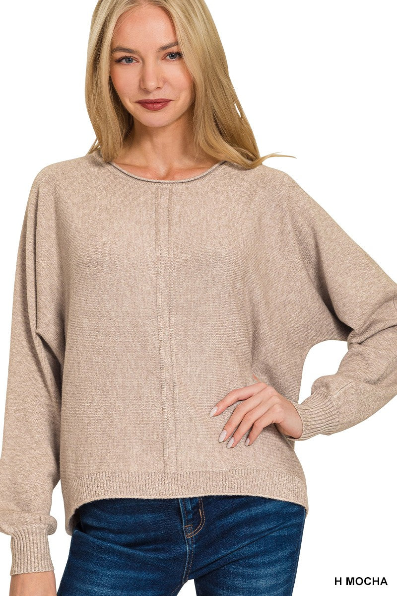 Front Seam Sweater in H Mocha (REG)