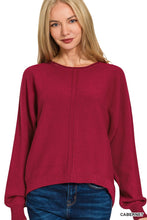 Front Seam Sweater in Cabernet (REG)
