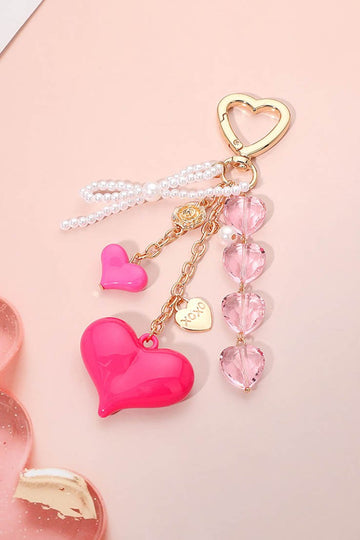 XOXO Heart Keychain Bag Charm