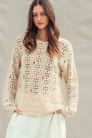 Seaside Crochet Sweater (REG)