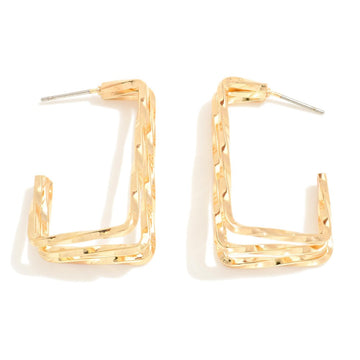Rectangle Twist Earrings