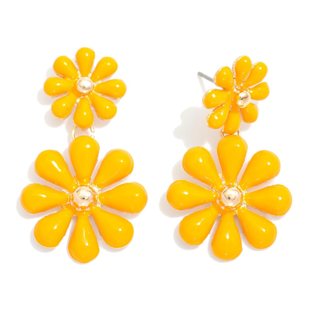 Enamel Flower Earrings