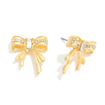 Delicate Bow Stud Earrings