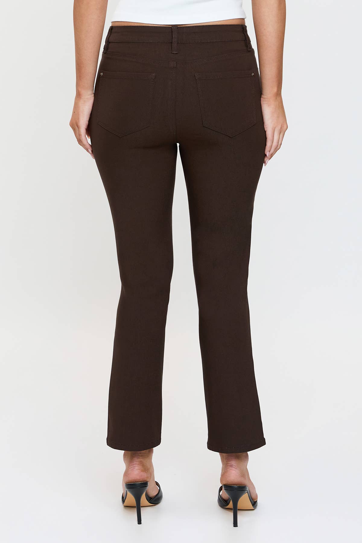 Hyperstretch Cropped Straight Pants in Dark Berry (REG)