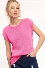 Sleeveless Ribbed Knit Sweater in Candy (REG)