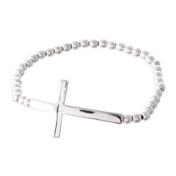 Beaded Cross Stretch Bracelet