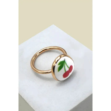 Porcelain Cherry Ring