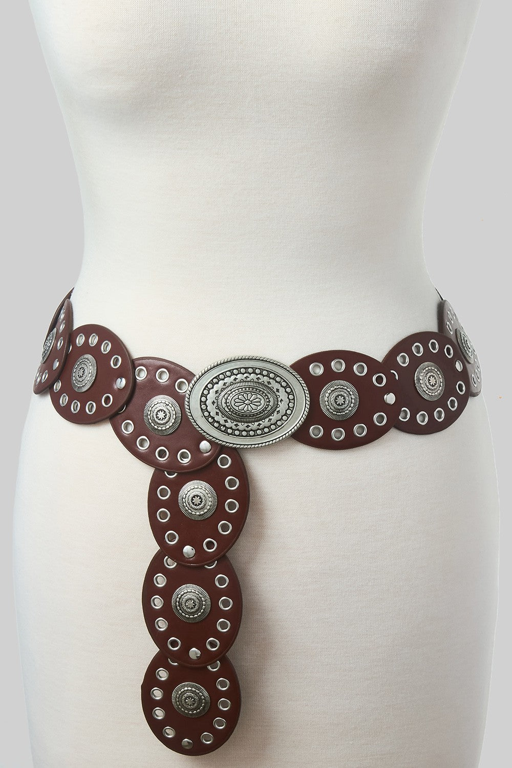 Squash Blossom Pu Leather Belt