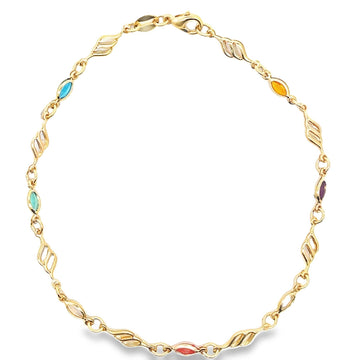 18k Filled Twisted Charm Anklet