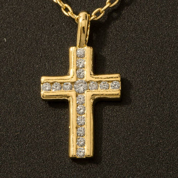 Gold Dipped CZ Cross Necklace