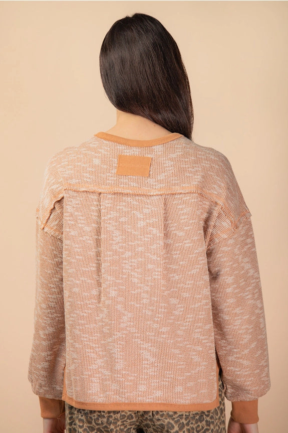 Ava Knit Top in Mocha (PLUS)