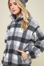 Half Zip Plaid Sweater (REG)