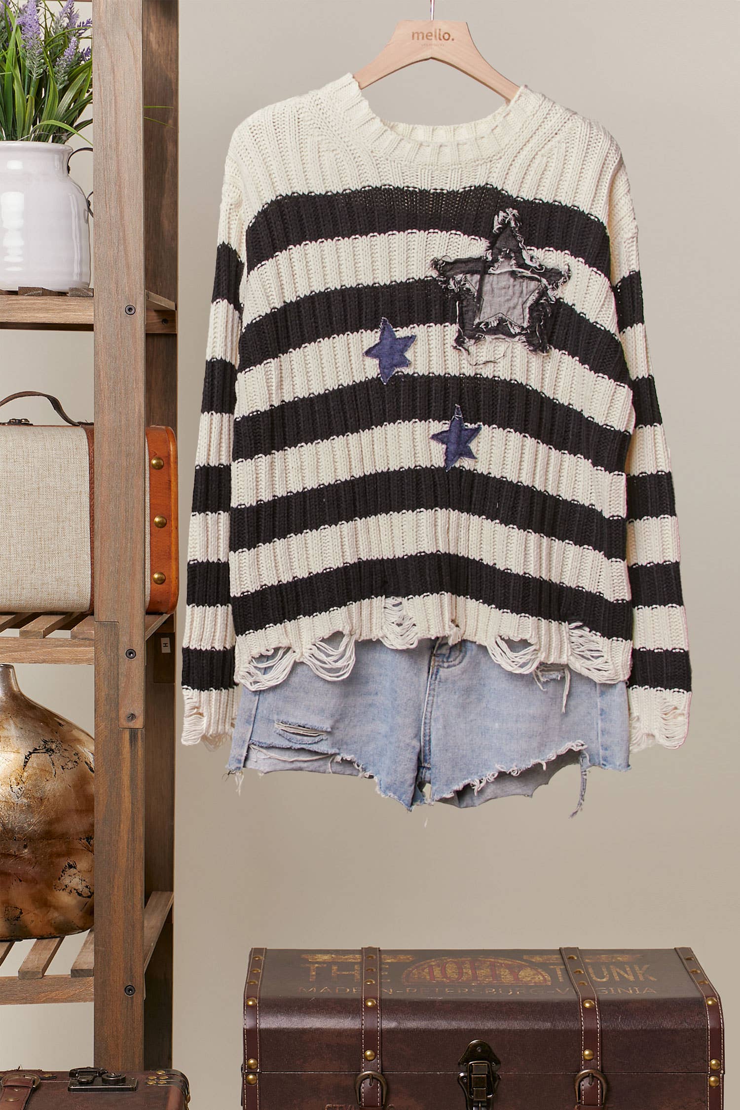 Star Denim Striped Sweater (REG)