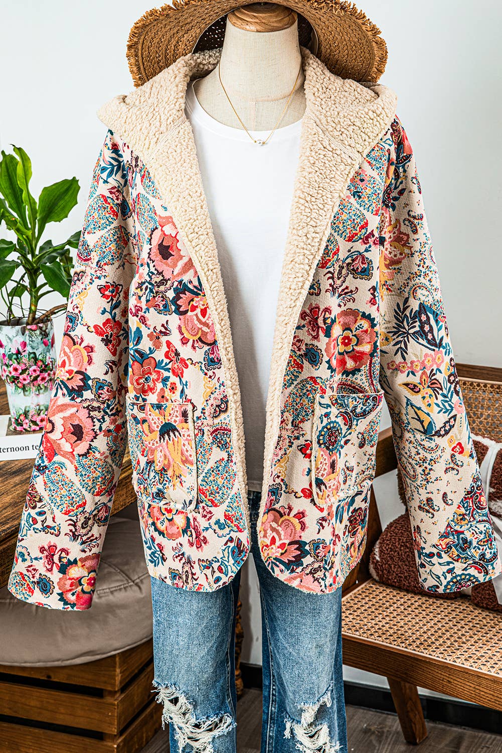 Vintage Paisley Hooded Jacket (REG)