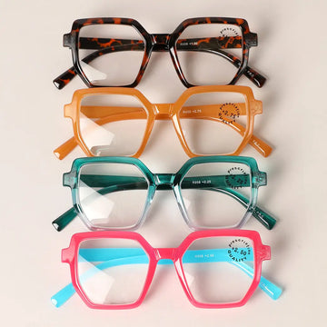 2-Tone Hexagon Glasses