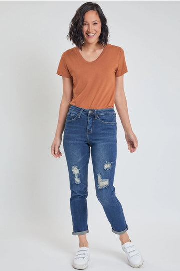 Royalty Stretch High Rise Straight Denim (WP89070)