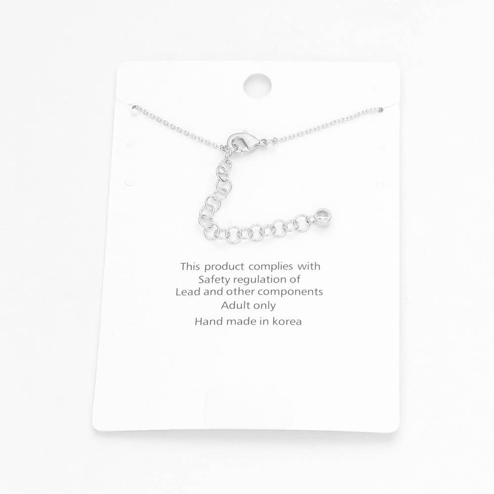 CZ Cross Anklet