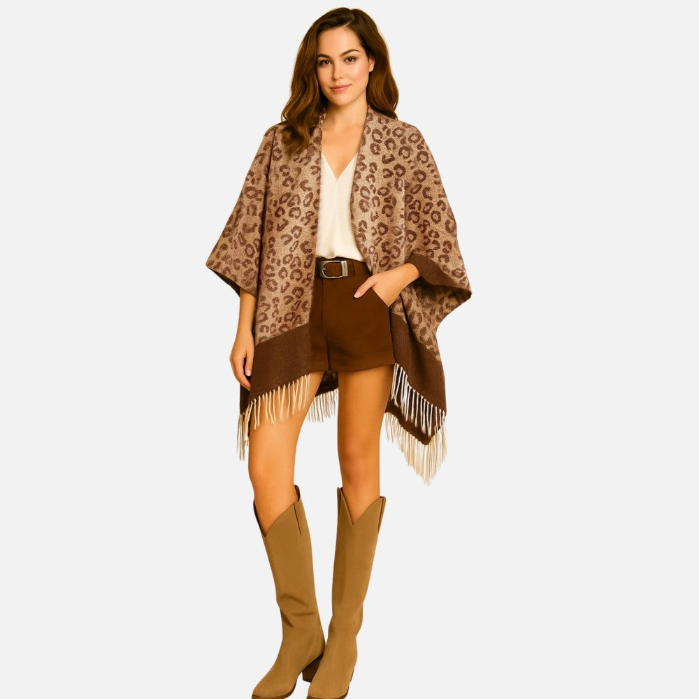 Leopard Tassel Kimono