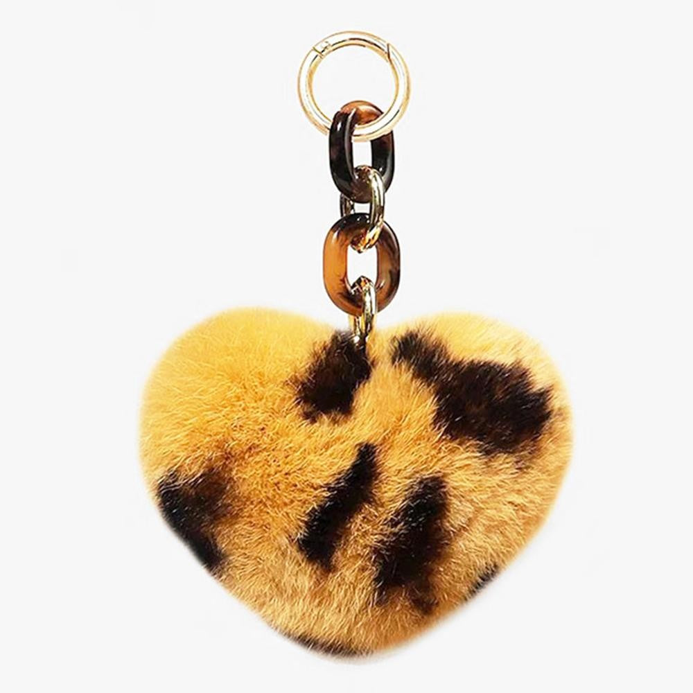Leopard Heart Keychain
