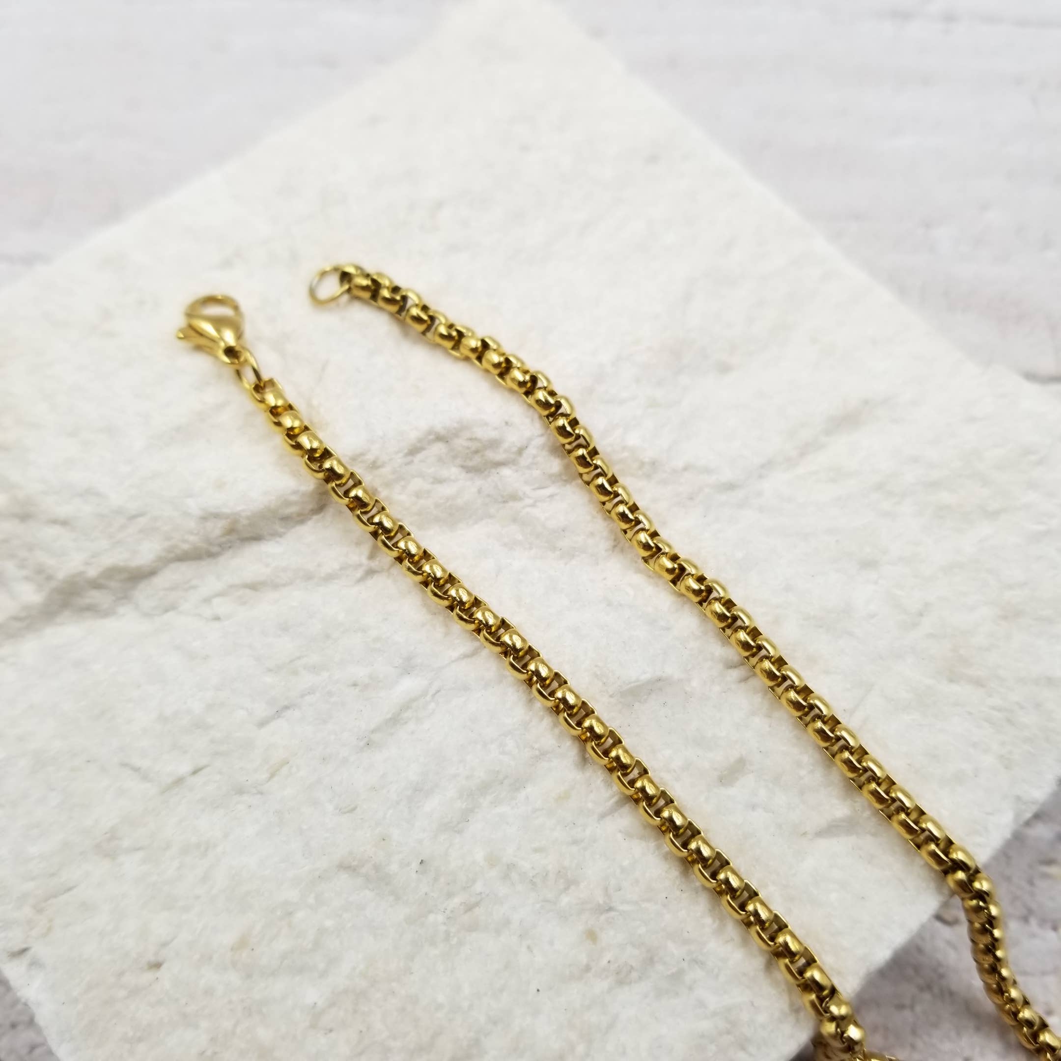 Pink Shell Initial Necklace