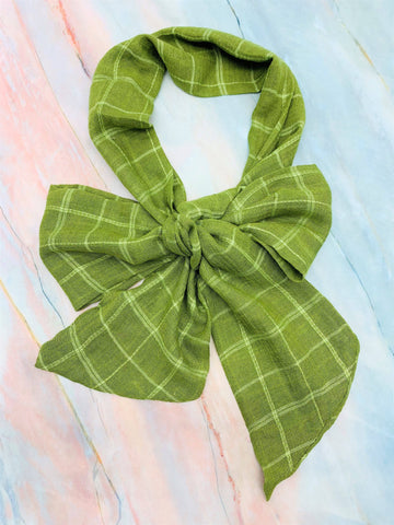 Plaid Skinny Scarf