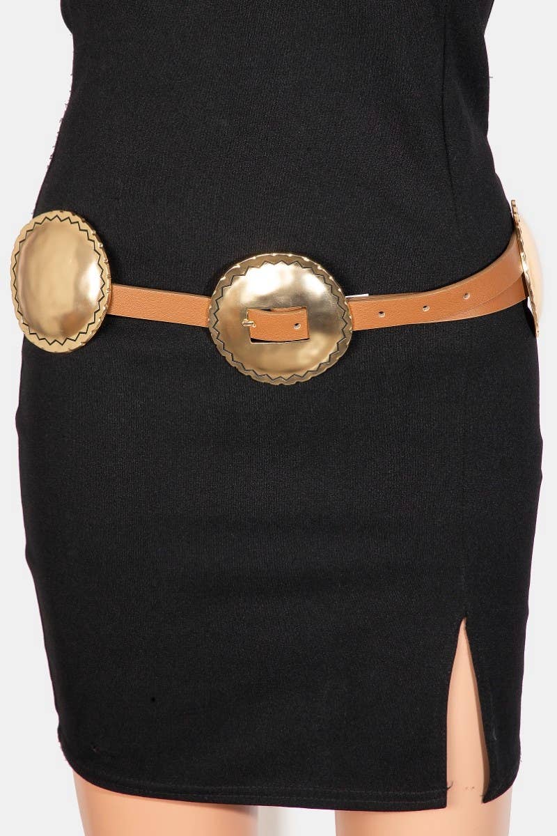 Large Western Concho Disc Belt