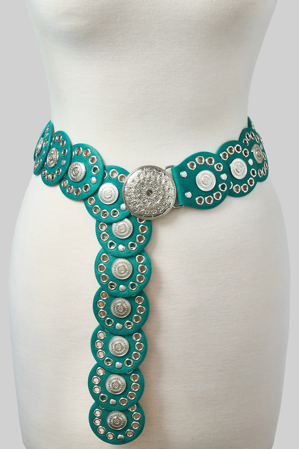 Grommet Disc Turquoise Belt