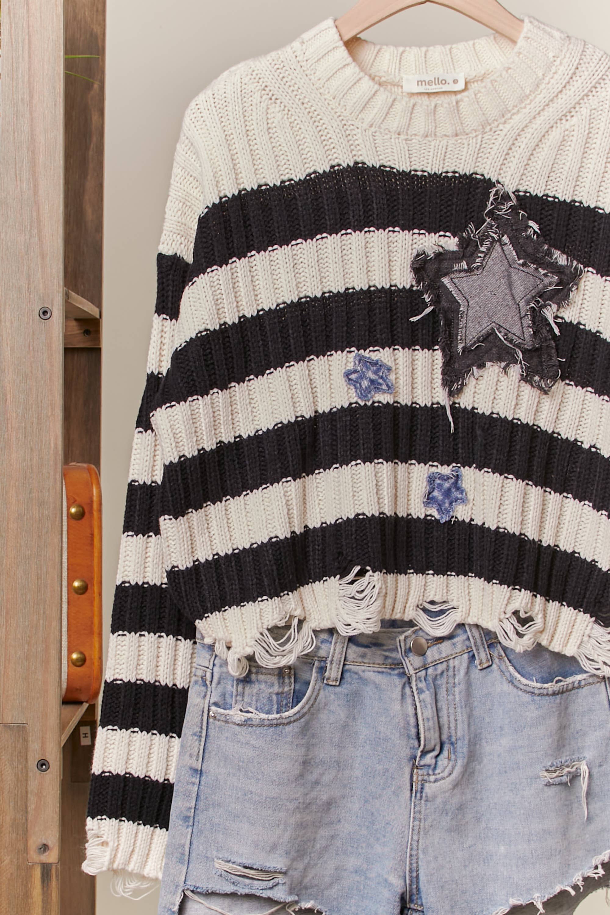 Star Denim Striped Sweater (REG)