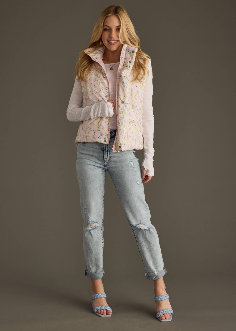 Pink Floral Vest (REG)