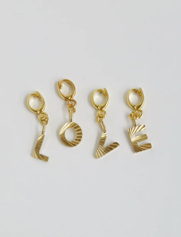 Groovey Initial Charms