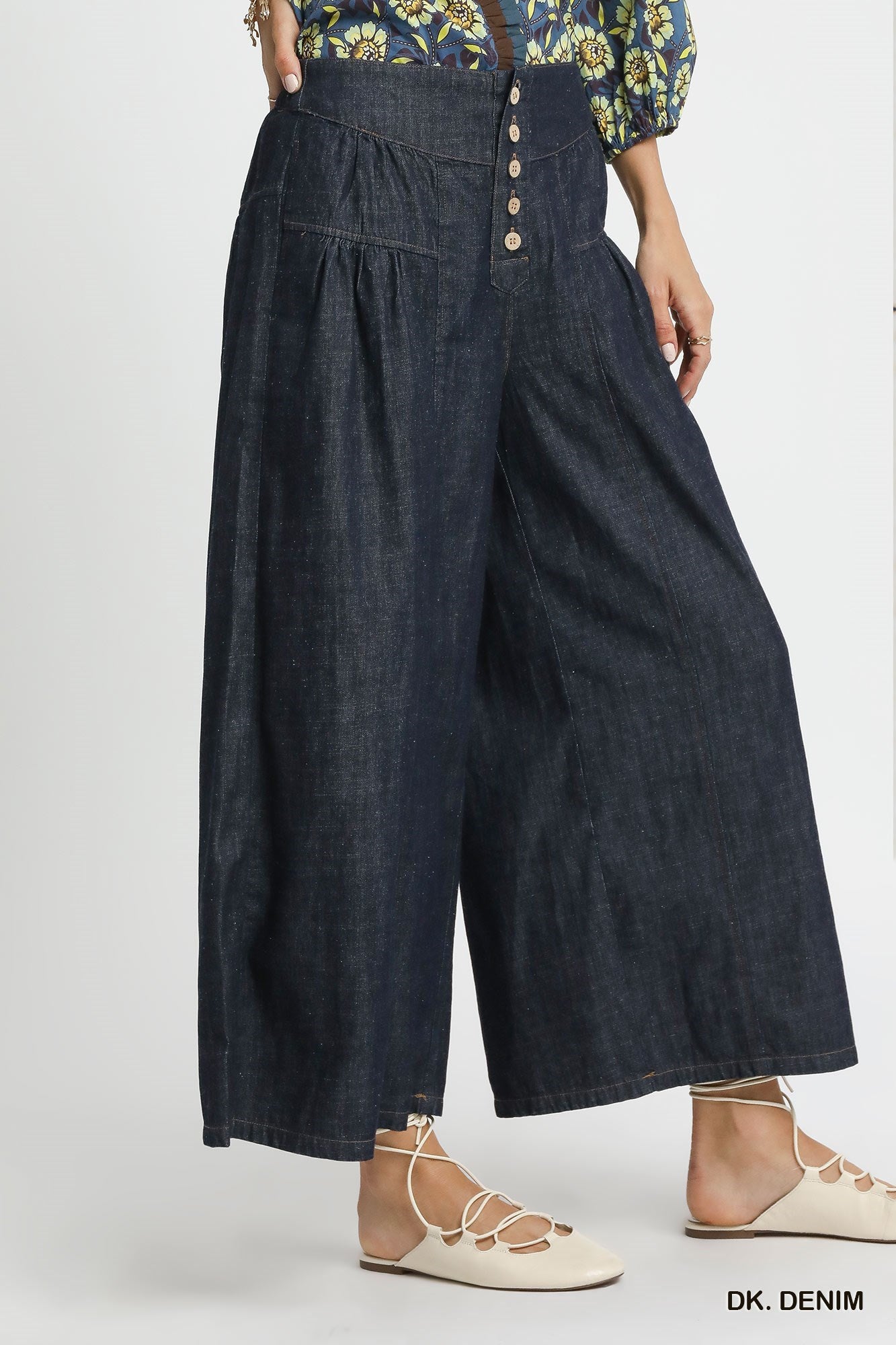 Button Front Culotte Pants (REG)