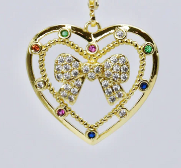 Heart Bow Charm