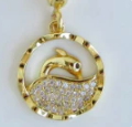 Circle Dolphin Charm