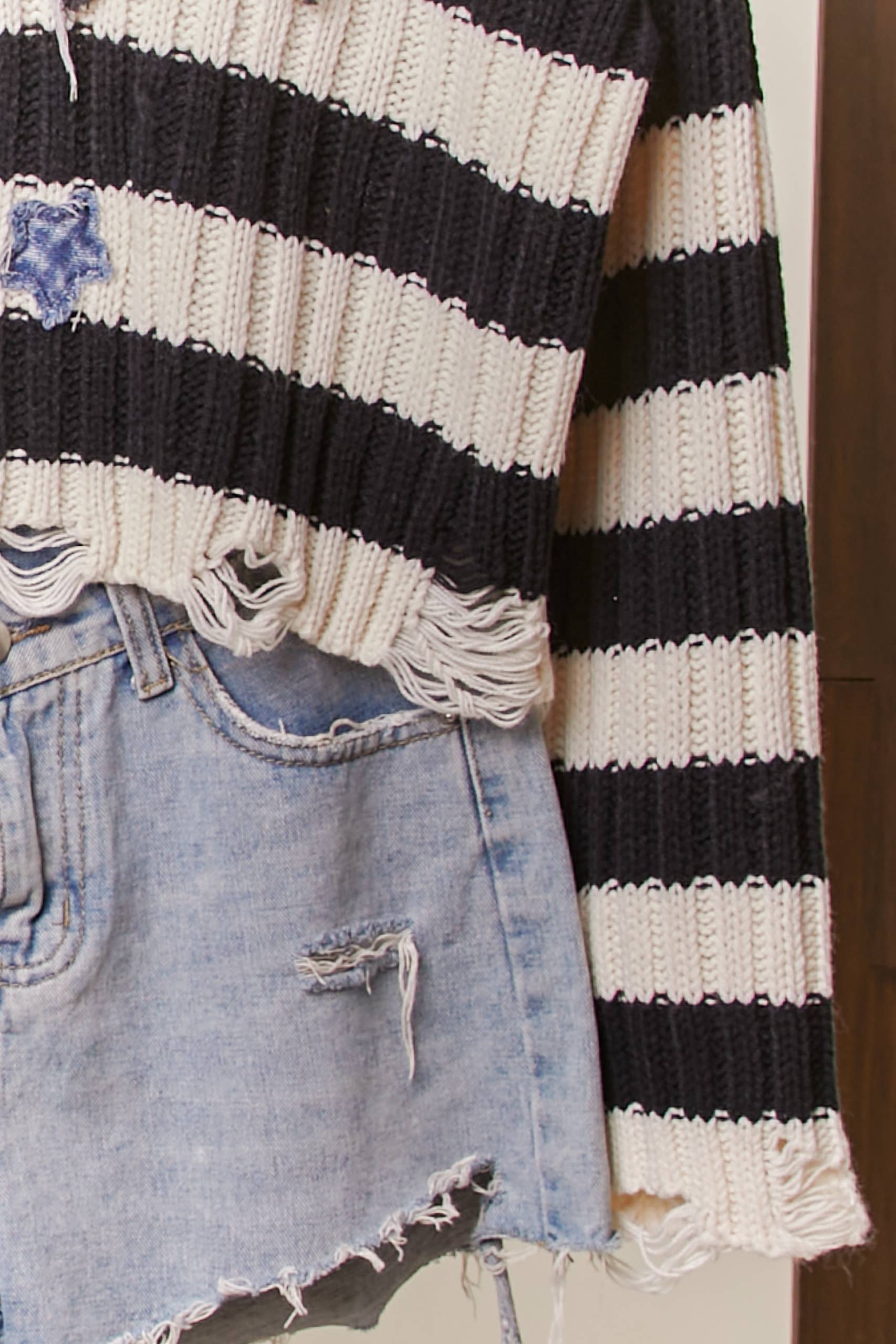 Star Denim Striped Sweater (REG)