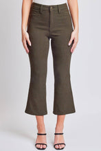 Hyperstretch Cropped Kick Flare Pants in Olive (REG)