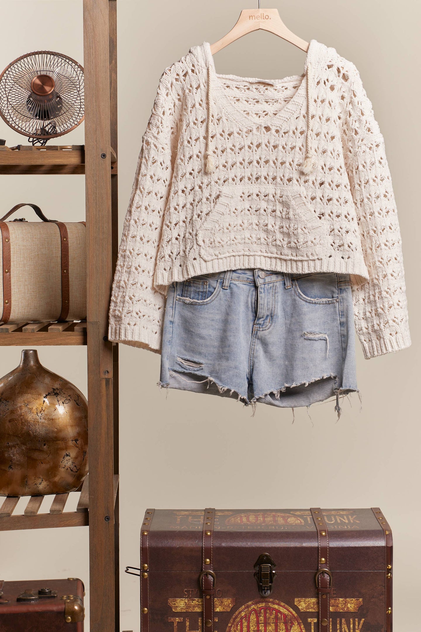 Hooded Crochet Sweater (REG)