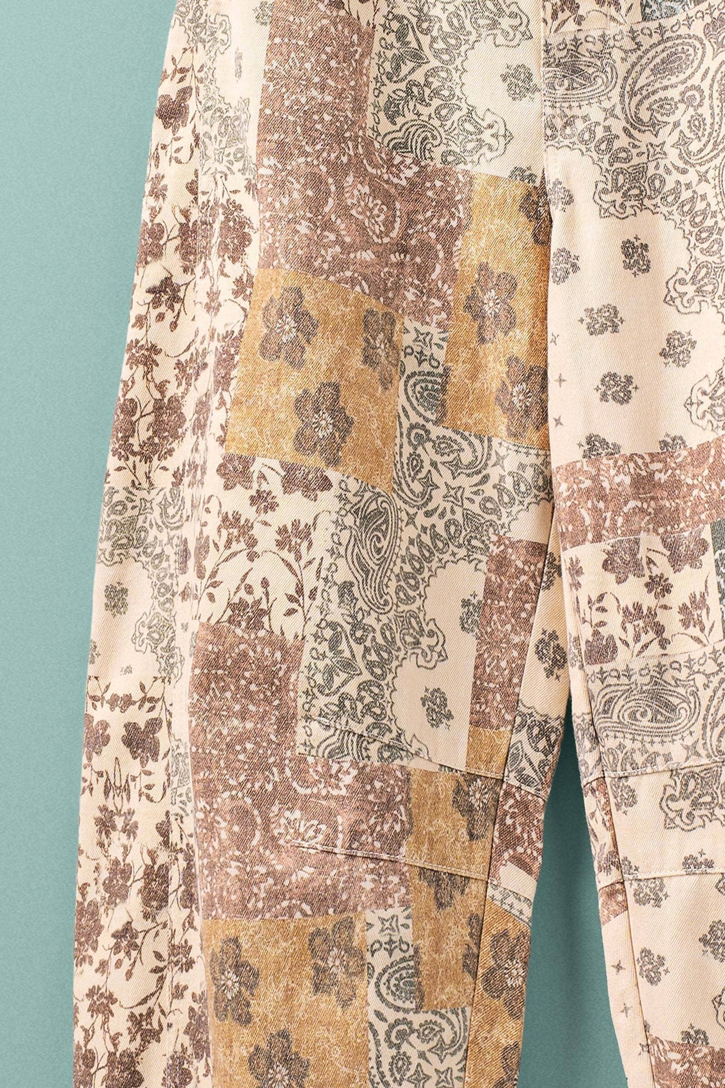 Boho Patchwork Wide Leg Pants (REG)