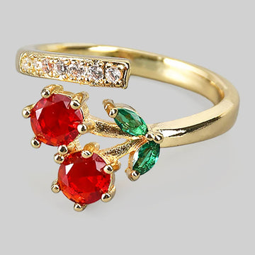 Lavish Cherry Twist Ring