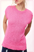 Sleeveless Ribbed Knit Sweater in Candy (REG)