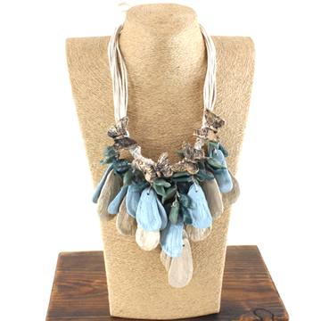 Coconut Butterfly Drape Necklace