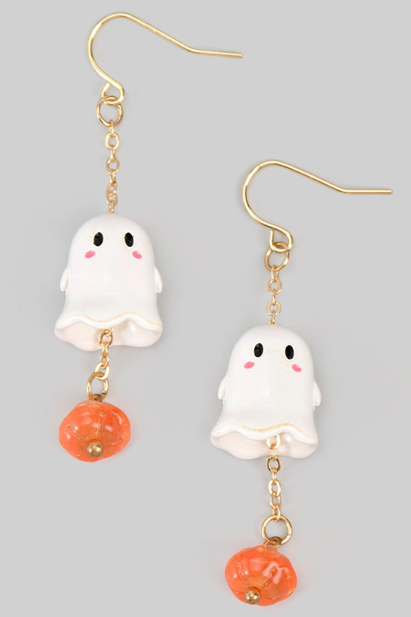 Blushing Ghost Dangle Earrings